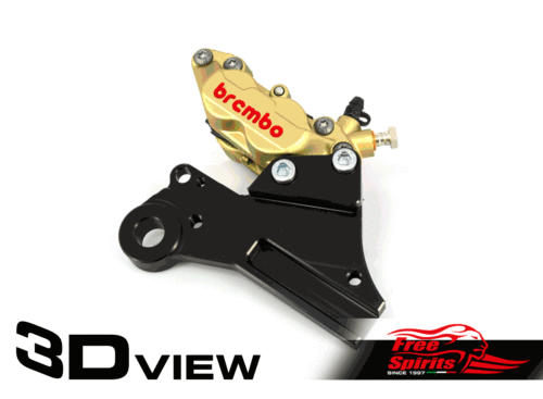 Rear brake caliper (Gold) 4 pot kit for Triumph Trident 660