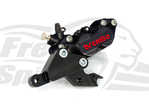 Front brake caliper 4 pot (Black) kit for Indian Scout