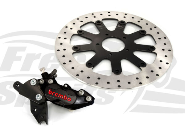 Bolt-in Upgrade braking kit for Indian Scout (4p. caliper Black & rotor diam. 320 mm)