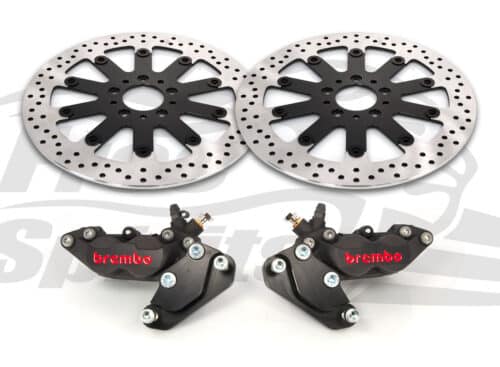 Harley Davidson 84-99 dual disc - Kit Brembo 4p. calipers & rotors 320 mm