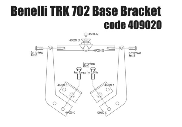 Supporto smartphone e navigatore Benelli TRK 702 - Imagen 3